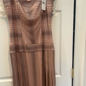 Tadashi Shoji sequin strapless gown